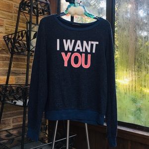 NWOT! WILDFOX I Want You Jumper